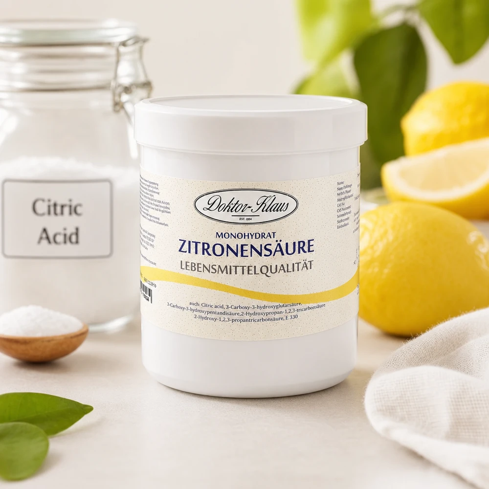 Zitronensäure 500g Doktor-Klaus Zitronensäure 500g Doktor-Klaus für natürliche Reinigung Entkalken und Konservieren von Lebensmitteln