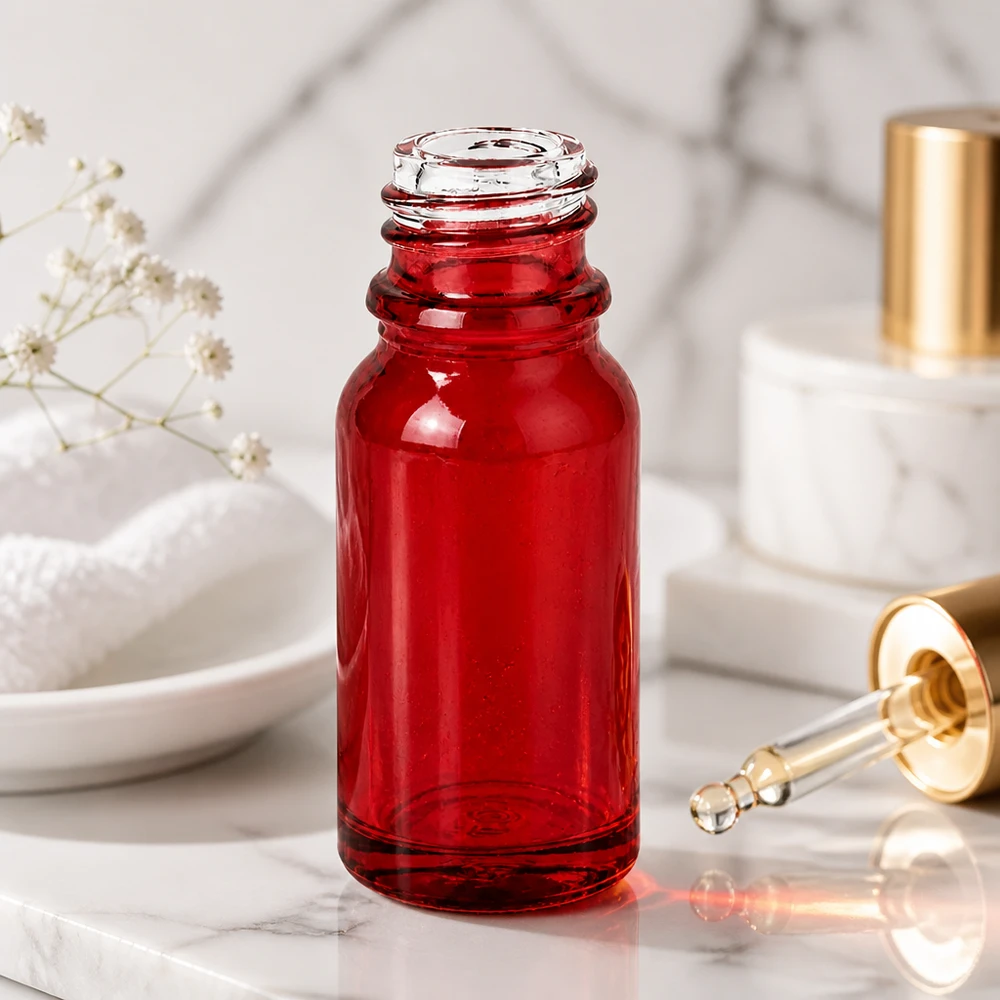 10ml RedLine Glasflasche UT18/10 mit auslaufsicherem Verschluss für homöopathische Präparate
