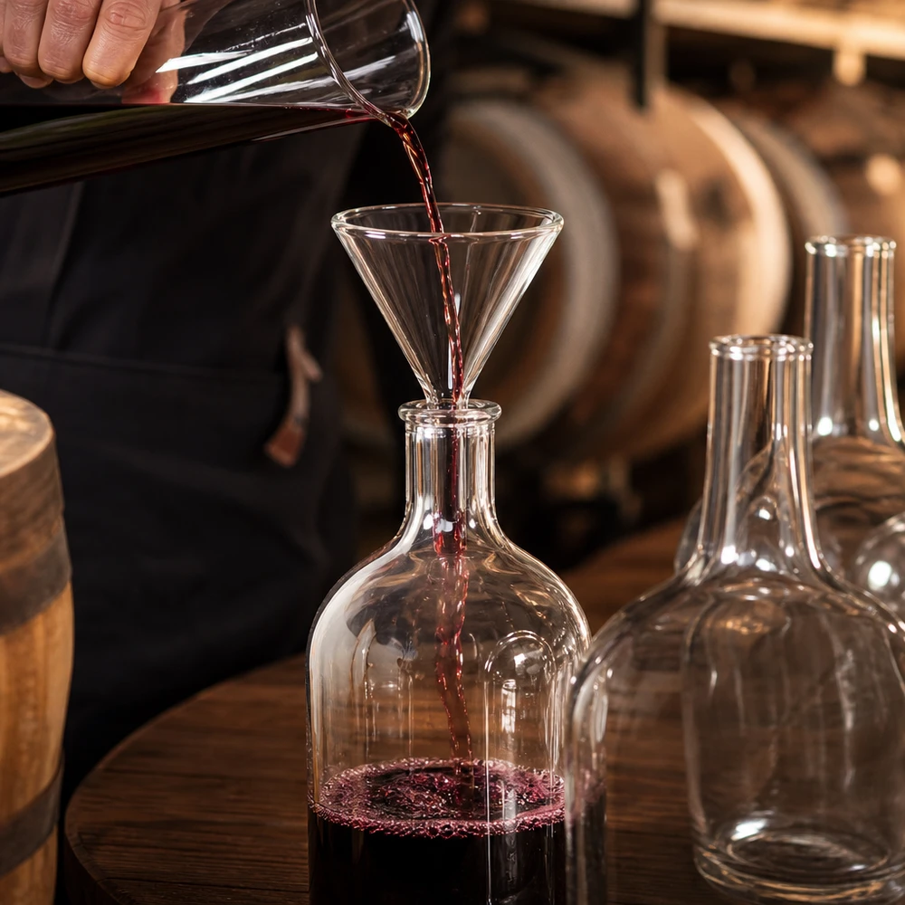 Präzisions-Glastrichter 50mm für tropffreies Umfüllen von Wein und anderen Flüssigkeiten