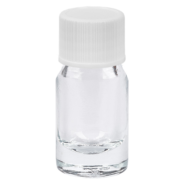 5ml Flasche 11mm Schraubverschluss weiß Standard ClearLine UT18/5
