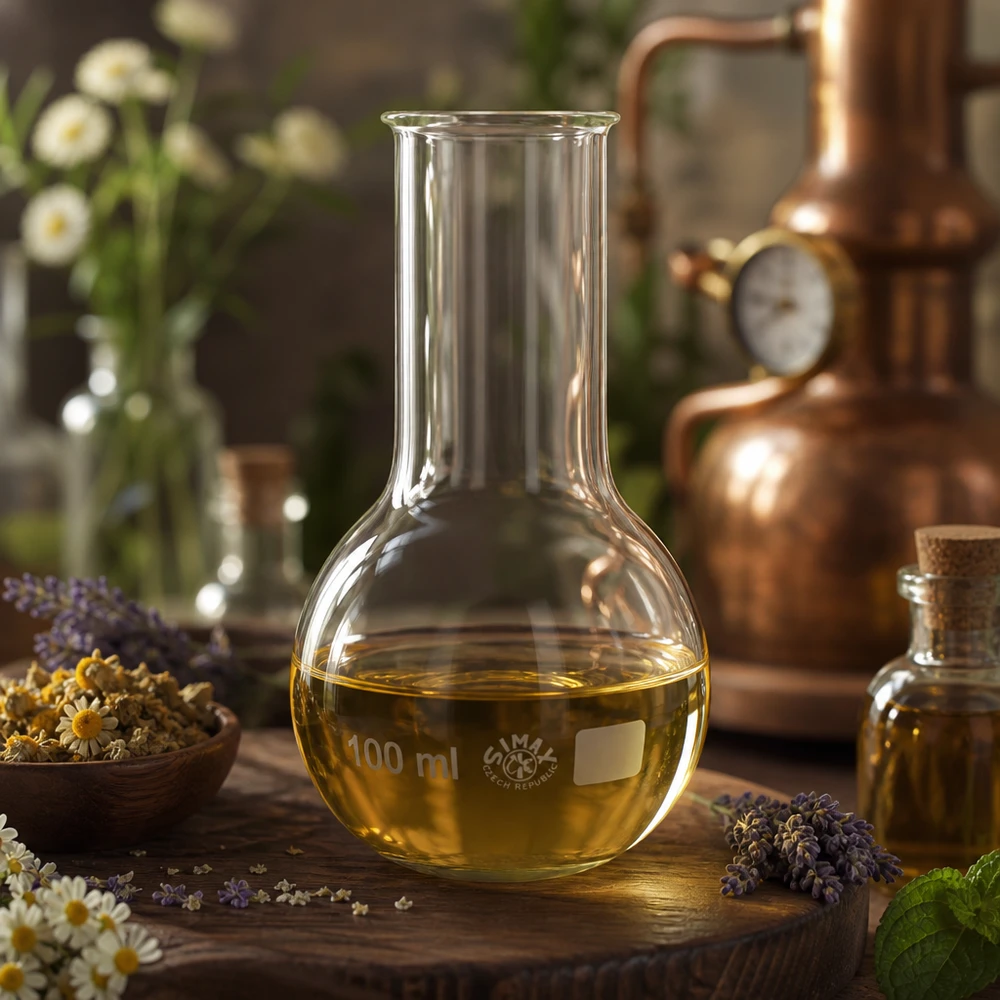 Stehkolben 100ml Weithals Kolben 100ml professionell mit breiter Öffnung für Tinktur Zubereitung und Heilpflanzen Extrakte