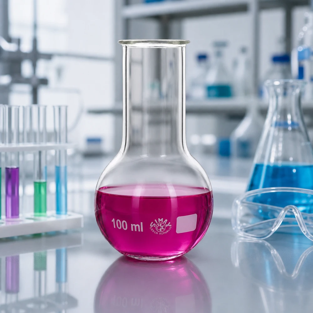 Stehkolben 100ml Weithals Chemie Stehkolben 100ml aus hitzebeständigem Glas mit breiter Öffnung für Laboranwendungen