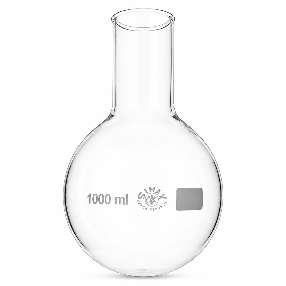 Rundkolben 1000ml Weithals Professioneller 1000ml Rundkolben mit weiter Öffnung für Laborexperimente und Analytik