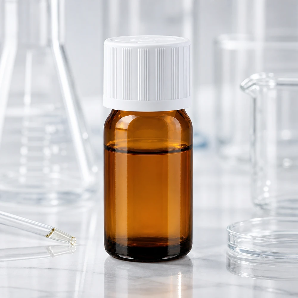 5ml Tropfflasche 1.2mm weiß Standardverschluss Kindersicherung BrownL. UT18/5 5ml Glasflasche braun mit weißem Tropfverschluss für professionelle Dosierung von Wirkstoffen