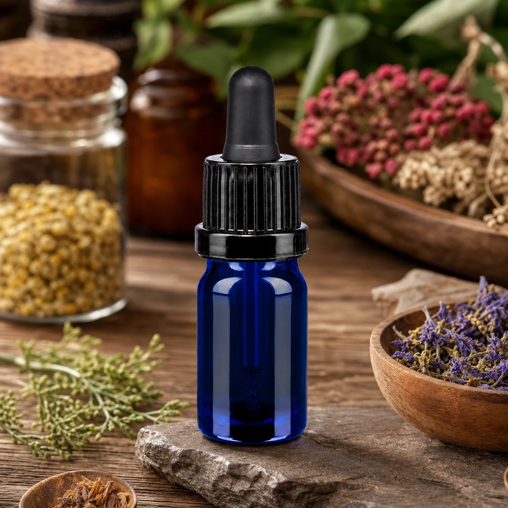 5ml Pipettenflasche schwarz Originalitätsverschluss BlueLine UT18/5 Praktische 5ml Pipettenflasche für homöopathische Mittel und Essenzen OV BlueLine UT18/5