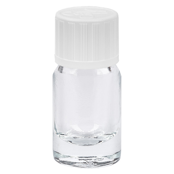 5ml Flasche 11mm Schraubverschluss weiß Standard Kindersicherung ClearLine UT18/5 5ml Flasche 11mm Schraubverschluss weiß Standard Kindersicherung ClearLine UT18/5