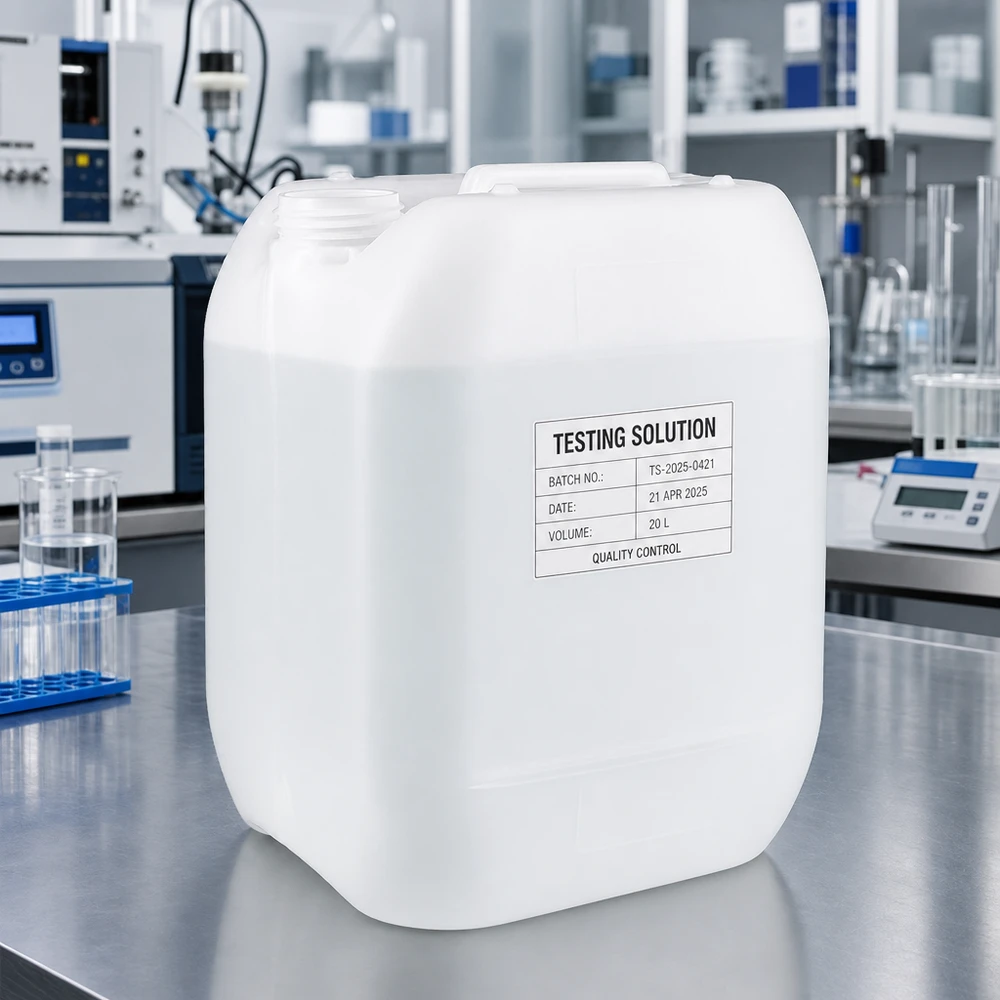 Kanister 10 Liter ohne Verschluss Robuster Kunststoffkanister 10 Liter mit breitem Boden standsicher für Industrie und Forschung
