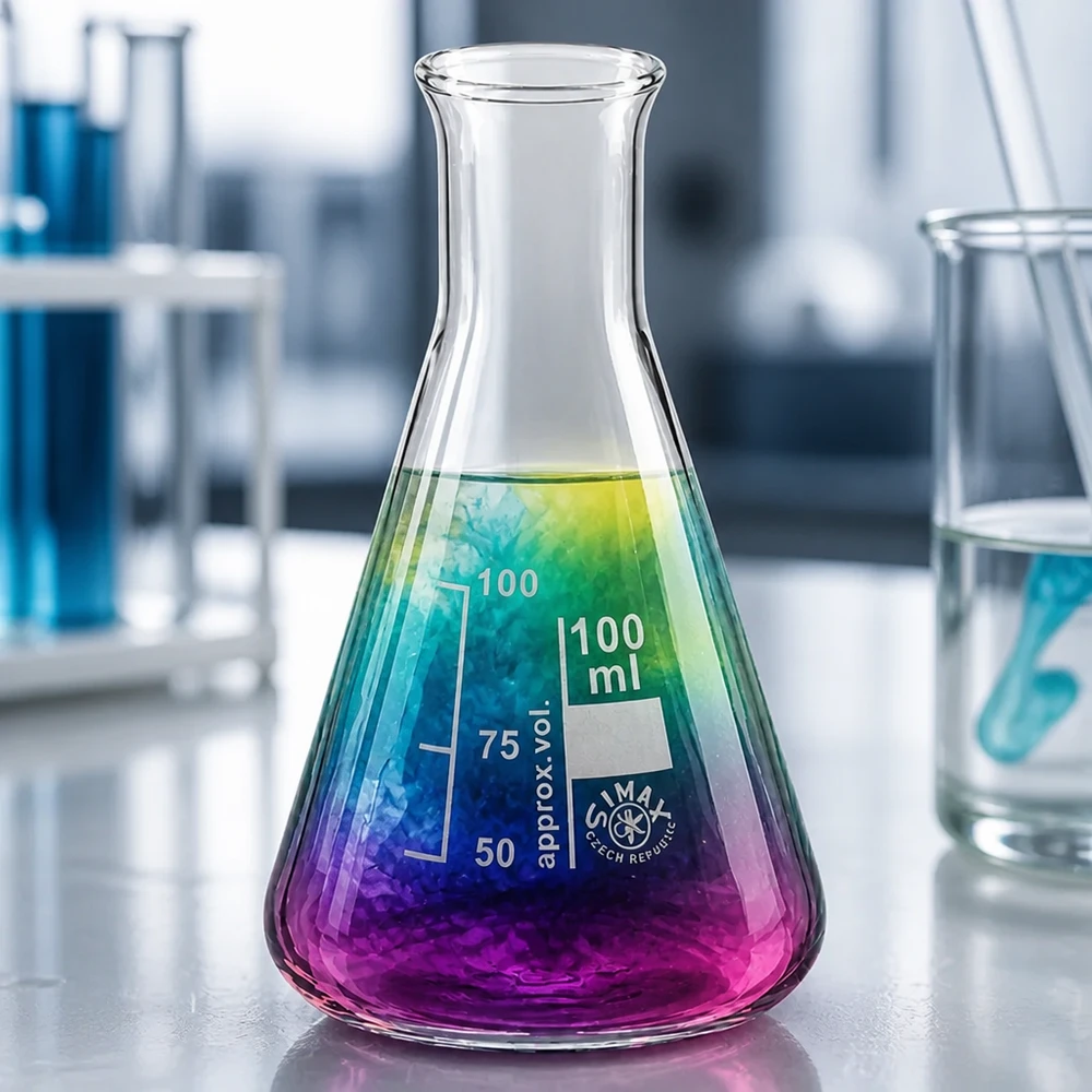 Erlenmeyerkolben 100ml Enghals Kompakter 100ml Erlenmeyerkolben mit schmalem Hals perfekt für kleine Ansätze