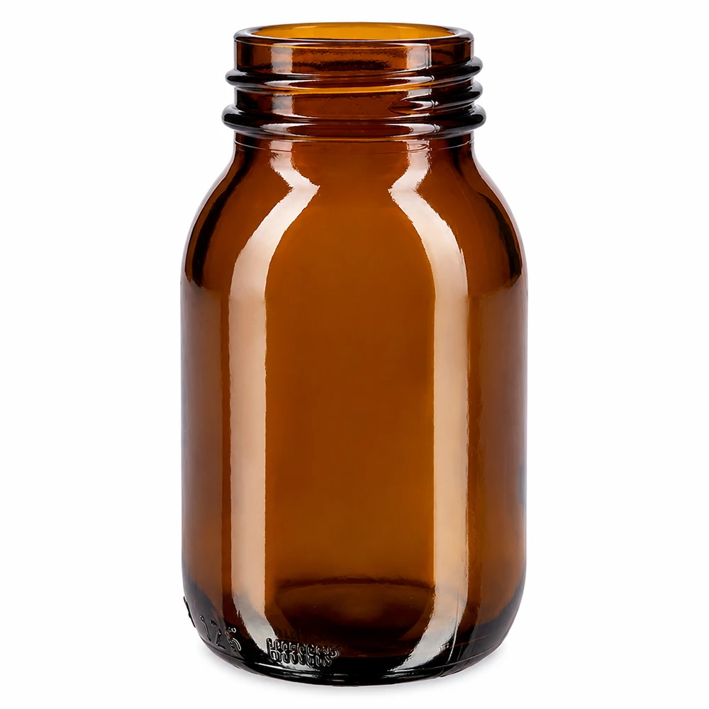 125ml Weithalsflasche Braunglas Kompakte 125ml Weithalsflasche aus UV schützendem Braunglas für den Hausgebrauch