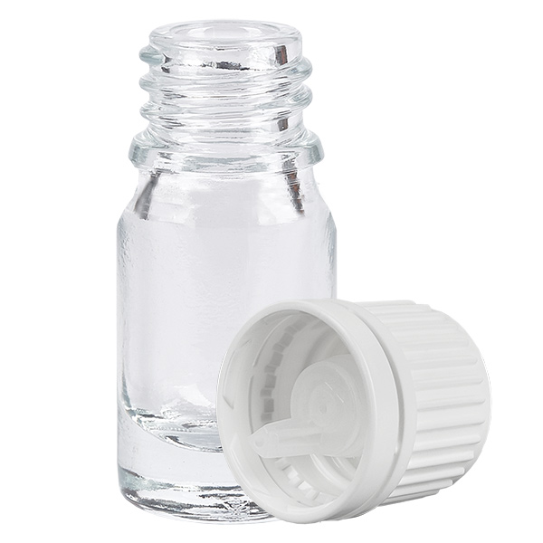 5ml Tropfflasche 0.7mm weiß Originalitätsverschluss ClearLine UT18/5