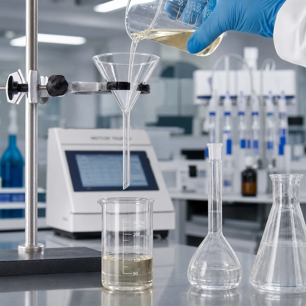 Trichter ø100mm Kalk-Soda, Winkel 60°, Kurzstil Wissenschaftlicher Glastrichter 100mm Durchmesser für Filtrations- und Separationsverfahren im Labor