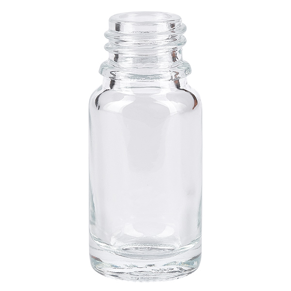 10ml Glasflasche für Pharmazie und Labor ClearLine DIN18 klar und hochwertig