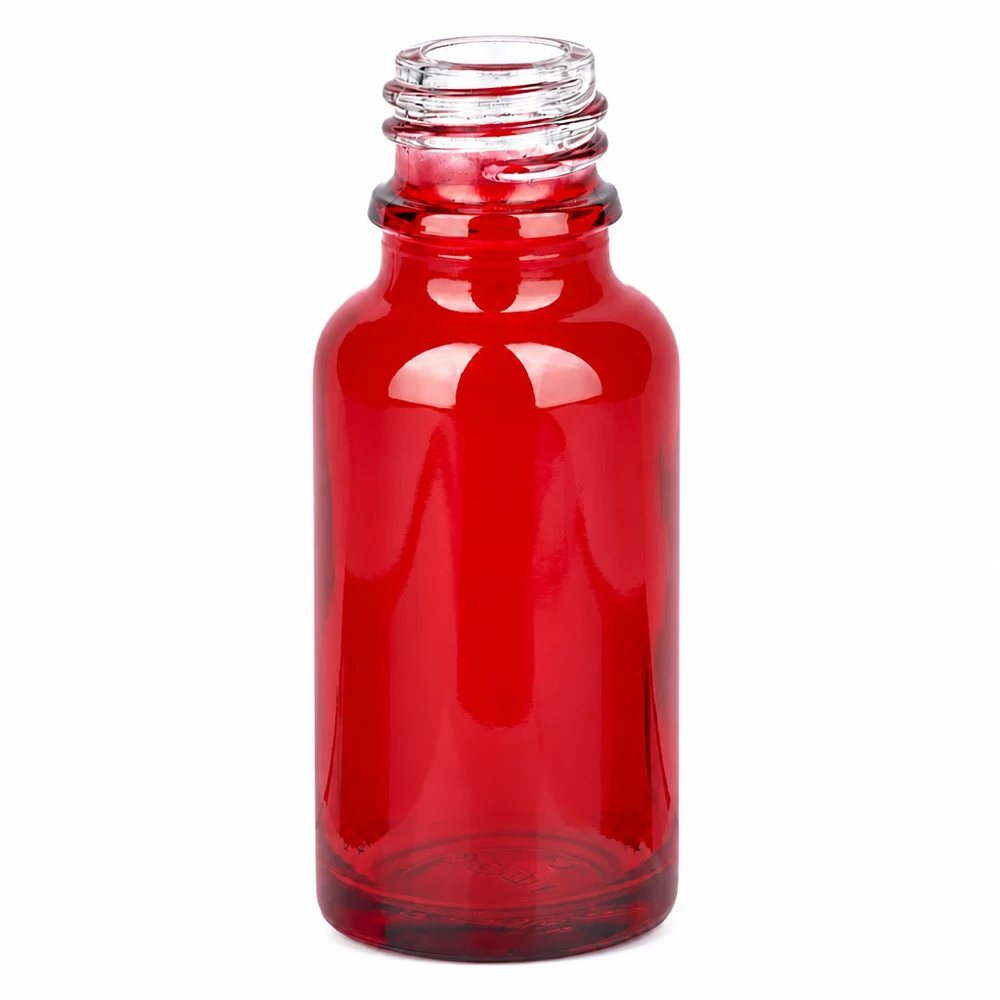 20ml RedLine Apothekenflasche aus robustem roten Glas mit UNiTWIST UT18/20 Schraubverschluss