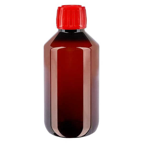 PET Flasche 200ml mit rotem Verschluss Originalitätsverschluss PET Flasche 200ml mit rotem Verschluss Originalitätsverschluss