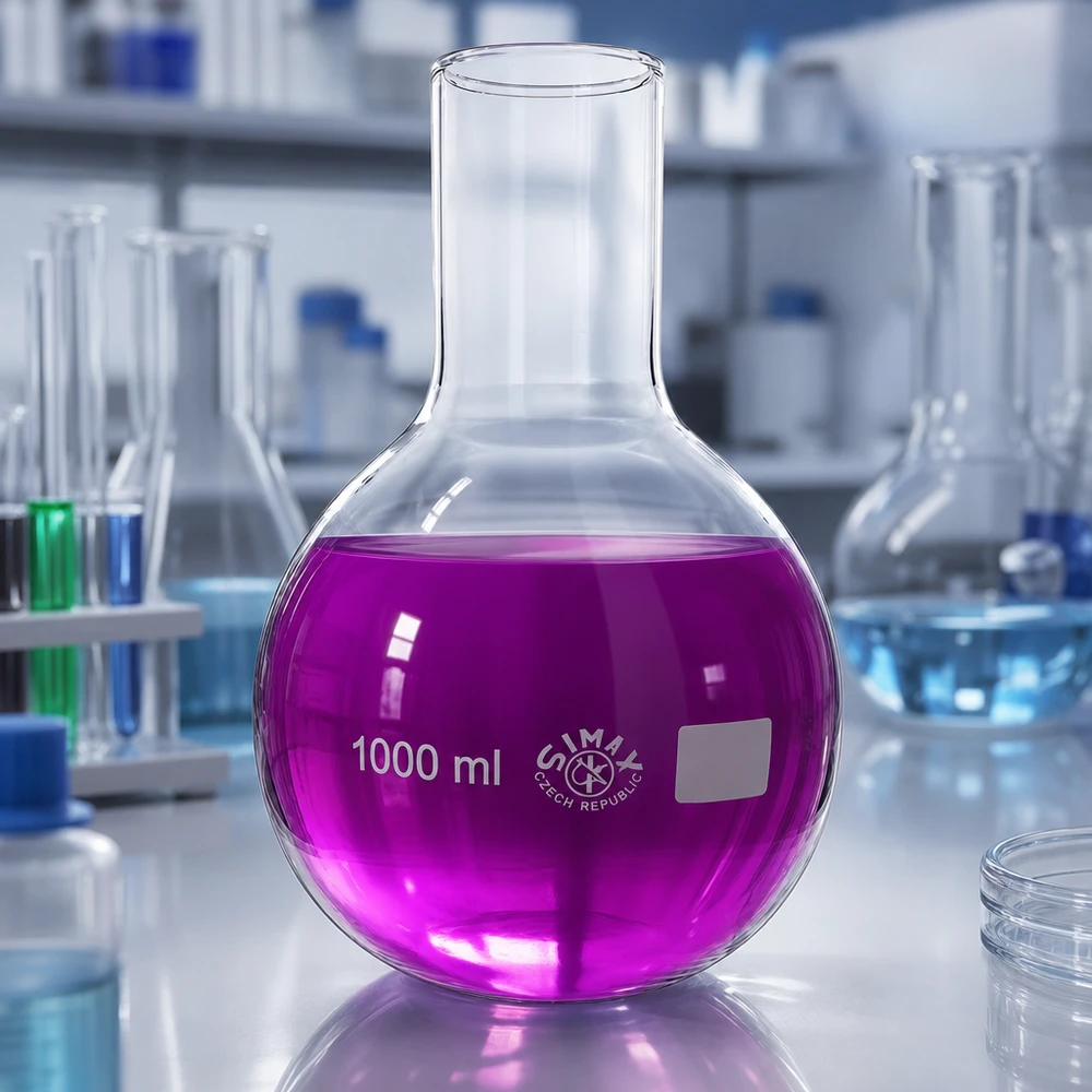 Borosilikat Stehkolben 1000ml hitzebeständig für Hochtemperatur-Anwendungen in der Analytik