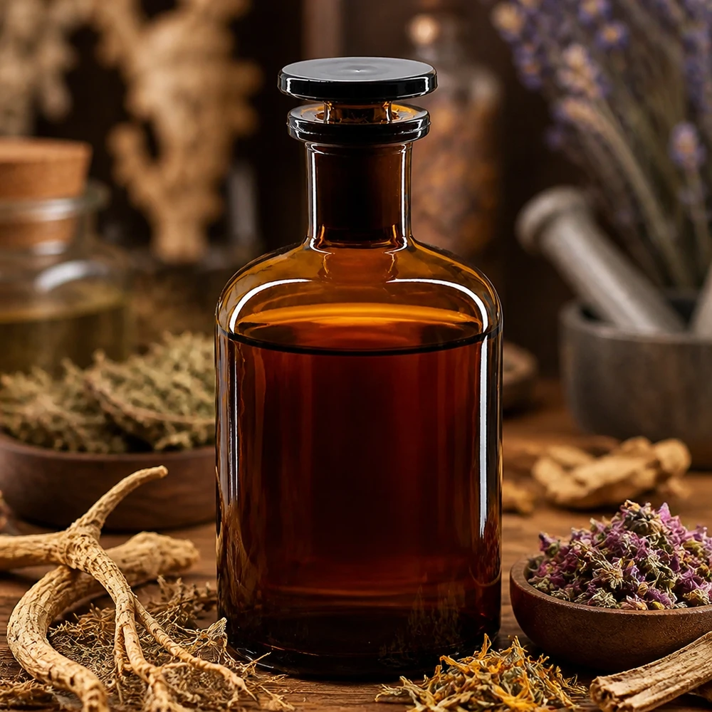 Klassische Rundschulterflasche 100ml Enghals braun für Aromatherapie und Naturkosmetik