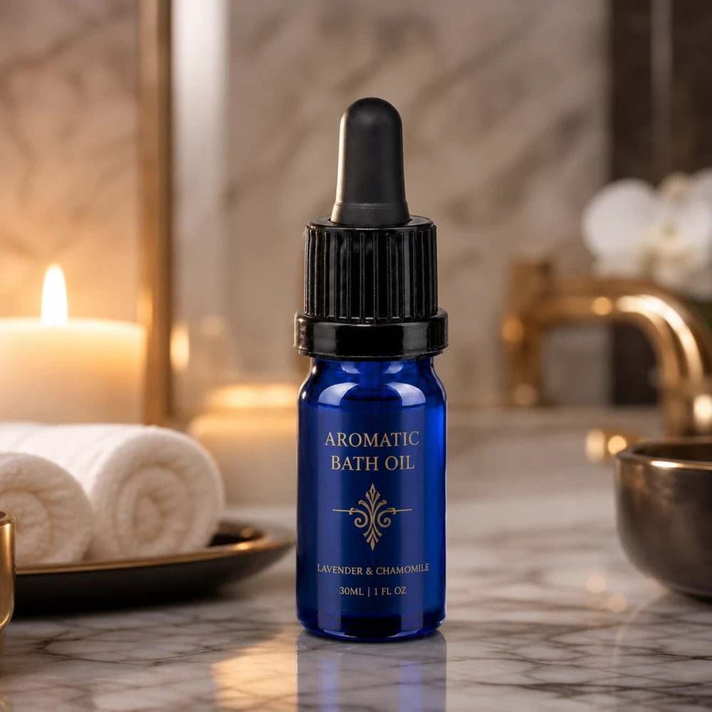 Handliche Pipettenflasche 5ml in blau mit auslaufsicherem Verschluss OV BlueLine UT18/5