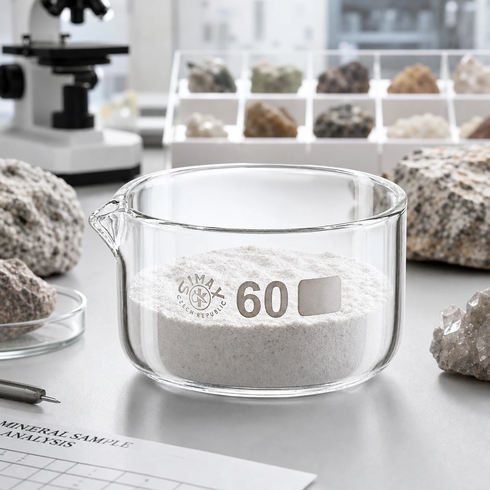 60ml Kristallisierschale mit Ausguss Borosilikat ø60mm Simax Glasschale 60ml Kristallisierschale Mineralogielabor Gesteinspulver Ausguss zylindrisch klar