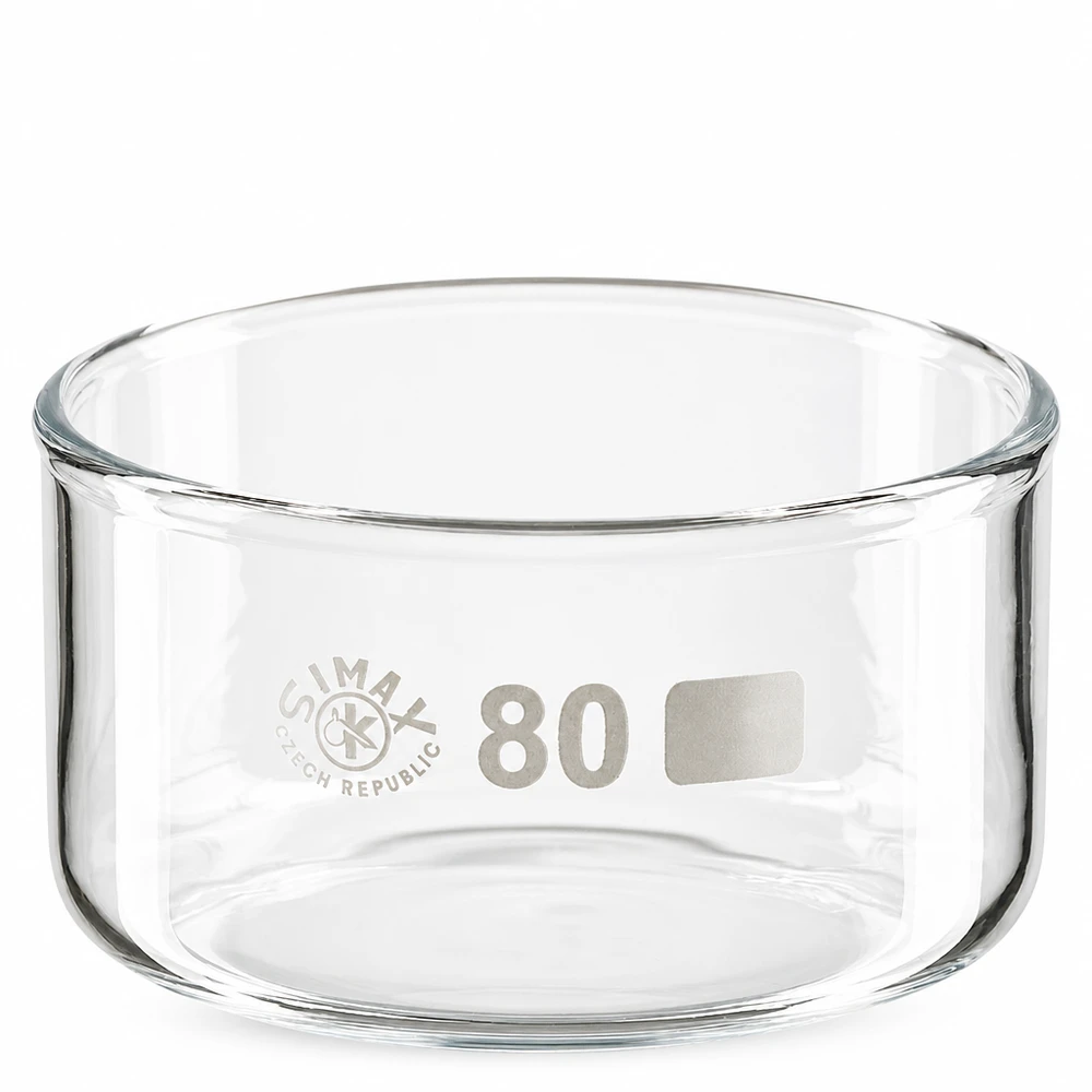 Rundform Kristallisierschale Glas 150ml Laborausstattung Borosilikatglas ø80mm für chemische Analysen
