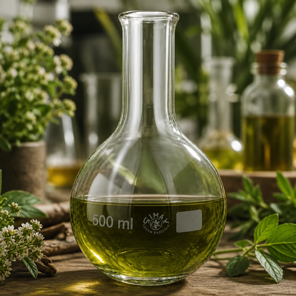 Chemiekolben 500ml Enghals klassische Birnenform für Synthese und Reaktionen