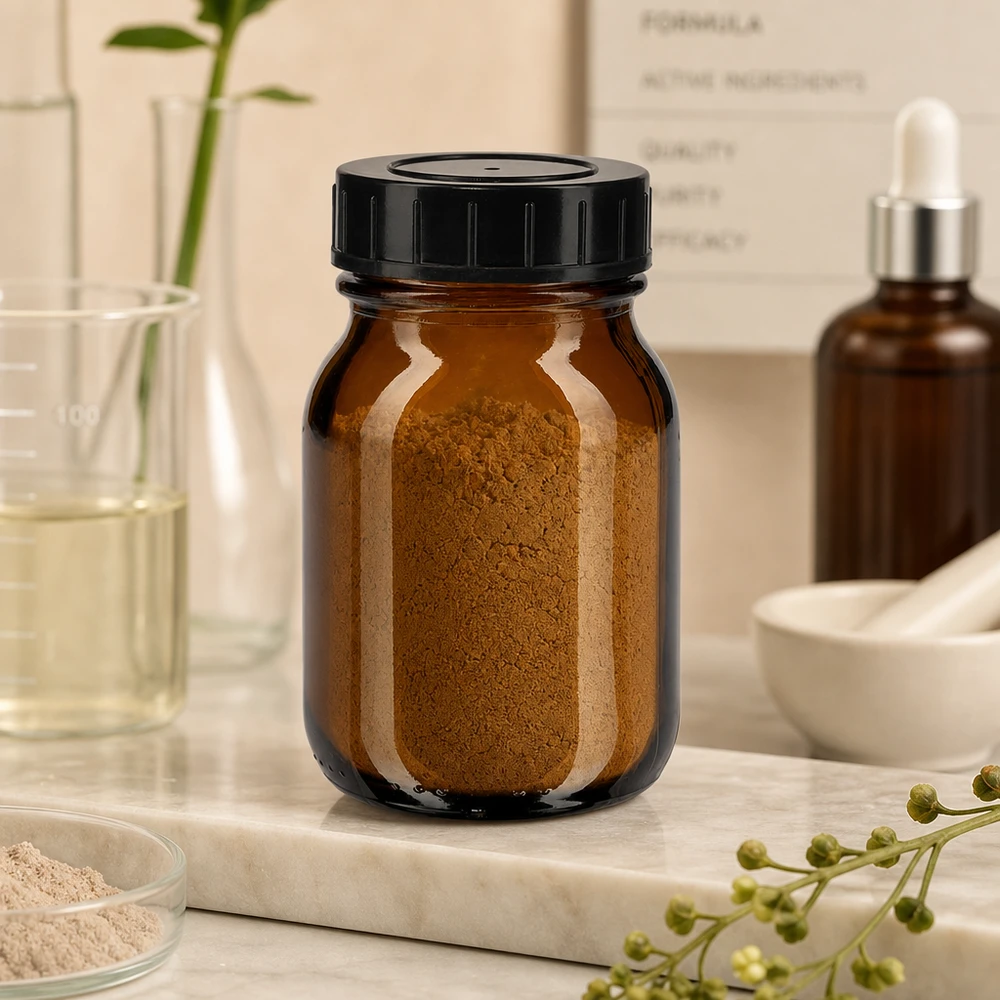 Vielseitige Weitmund-Glasflasche 75ml aus hochwertigem Braunglas für verschiedene Anwendungen