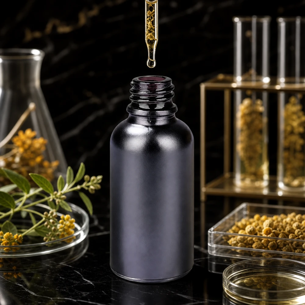 30ml Apothekerflasche BlackLine UT18/30 UNiTWIST Hochwertige 30ml Braunglasflasche BlackLine mit UNiTWIST UT18/30 für Naturkosmetik und Heilmittel