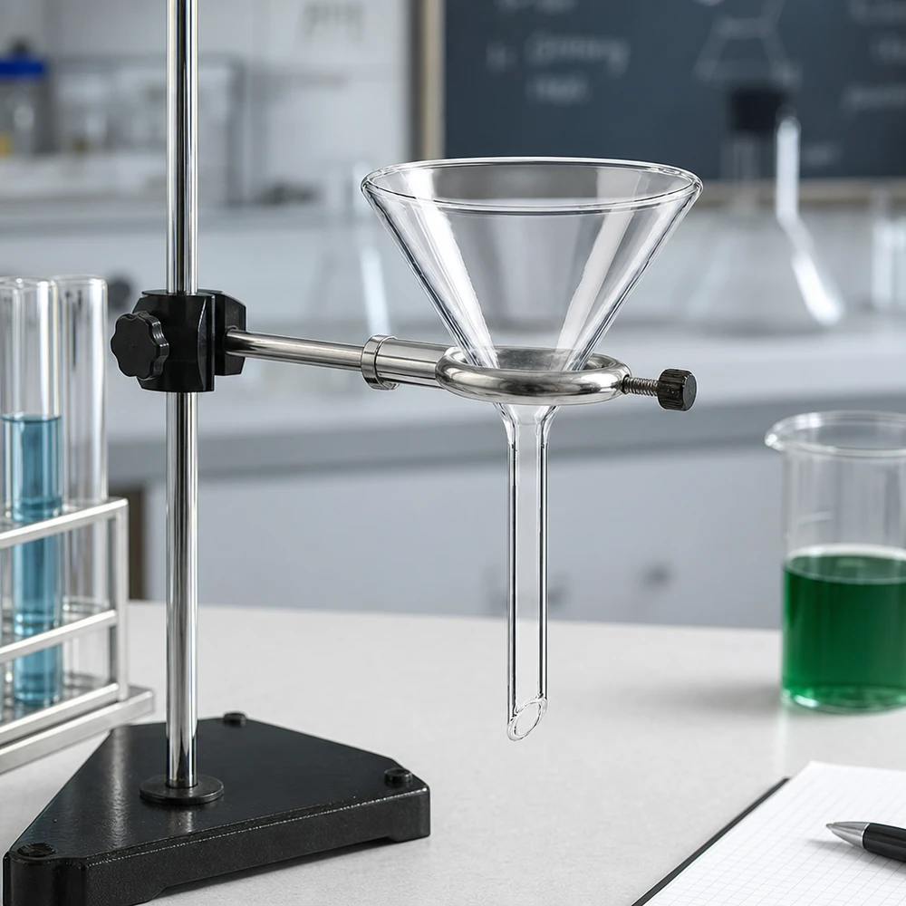 Qualitäts-Glastrichter mit standardisierter 60mm Öffnung für reproduzierbare Versuchsergebnisse