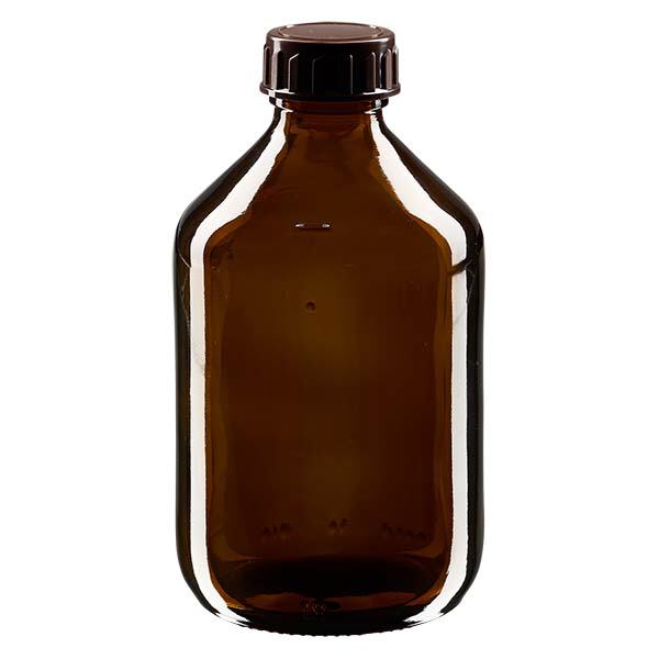 300ml Medizinflasche braun, mit Verschluss braun ApoGlas 300ml Medizinflasche braun, mit Verschluss braun ApoGlas