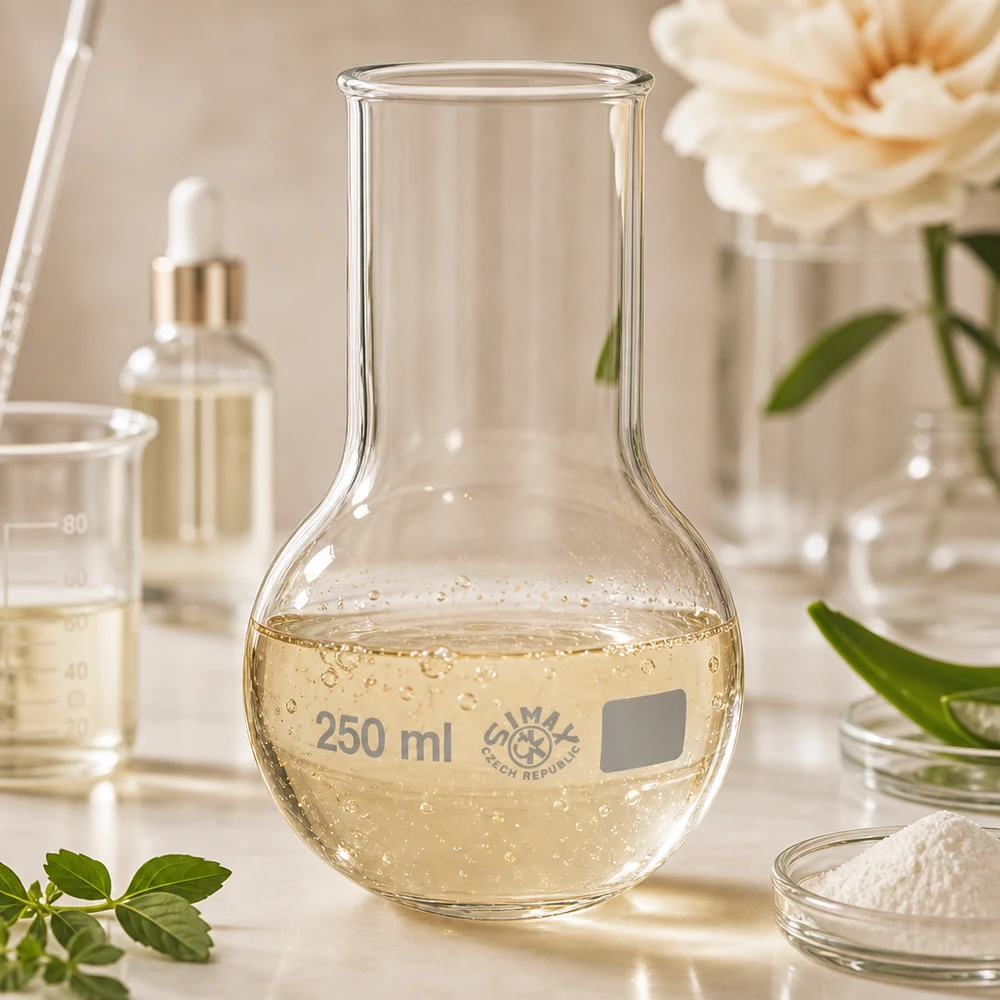 Stehkolben 250ml Weithals Chemiekolben 250ml aus robustem Glas mit sprudelnder Lösung für Forschung und Entwicklung