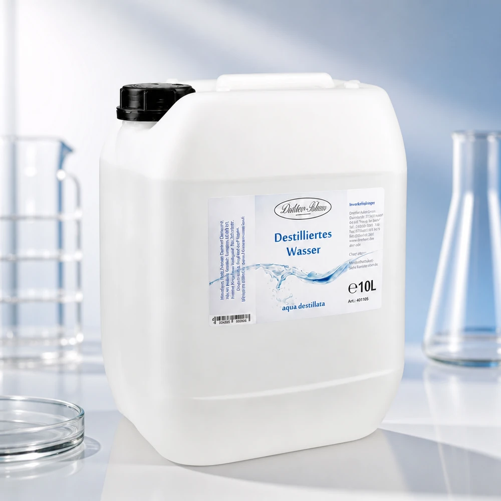 Destilliertes Wasser 10 Liter Doktor-Klaus mit Schraubverschluss für sichere Lagerung